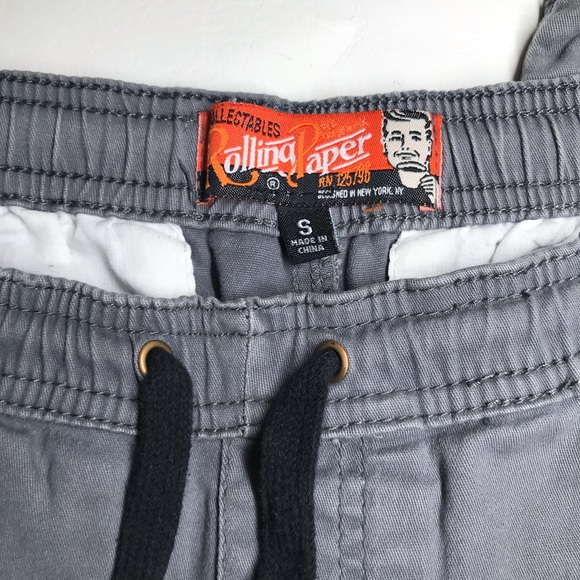 Rolling Paper Men’s Grey Moto Panel Skinny Short - Picture 11 of 13